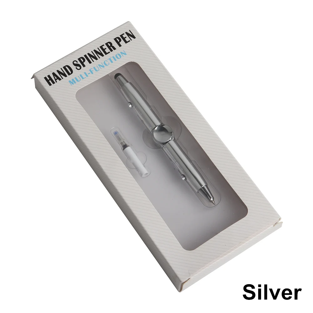 silver 1 Набор многофункциональная 3 в 1 спиннинговая ручка для снятия стресса Высокая скорость и сенсорный экран ручная спиннинговая ручка для беспокойства людей - Цвет: silver