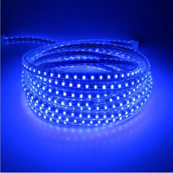 Синий AC220V 3014SMD светодиодный водонепроницаемый с европейской вилкой питания IP65 120 светодиодный s/M гибкий светодиодный ленточный лента 1 м 2 м 3 м 5 м 10 м 15 м 20 м 30 м - Испускаемый цвет: Синий
