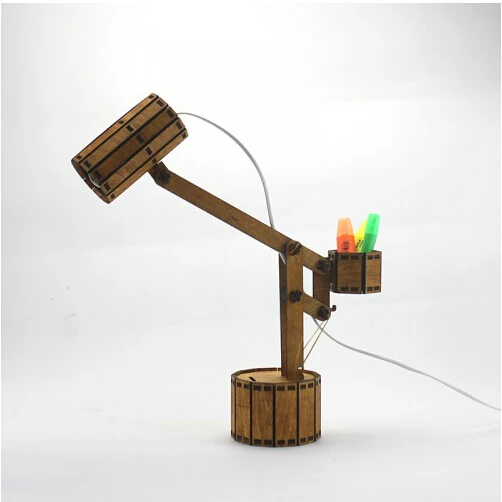 

The new balance wooden lamp DIY assembling lamp assembly students study the living room decoration lamp post
