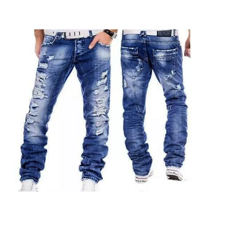 

High Quality New Ripped Jeans Men Beggar Pants Man Cowboys Demin Pants Male