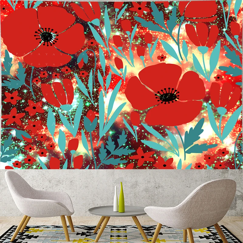 Скотоводства цветок гобелен настенный скандинавском стиле 3D лепестков цветка