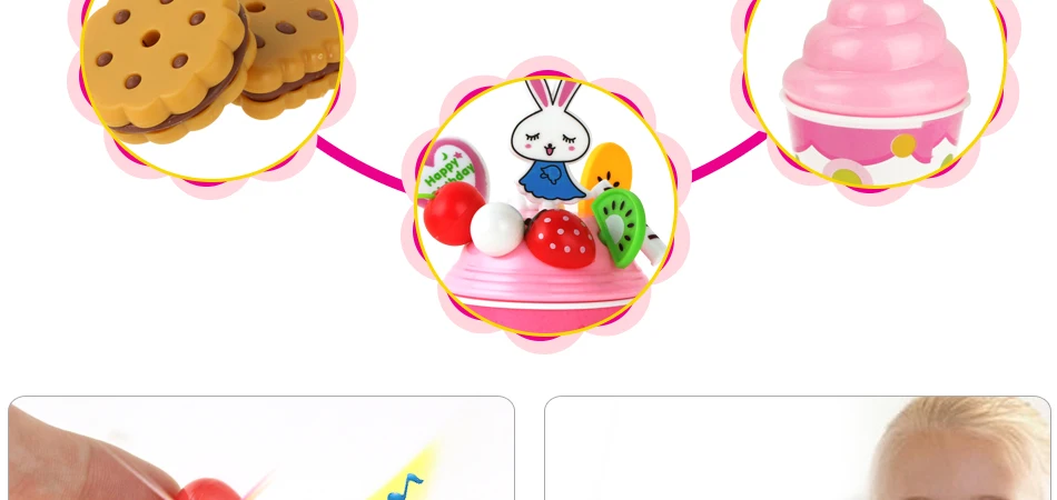 Jenilily Кухня Игрушки для девочек ролевые игры разрезание торта ко дню рождения игрушка для детского кухонного набора для детей игровой домик игрушки cocina de jugu