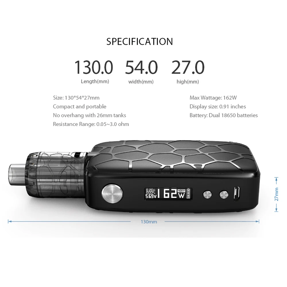 Новейший комплект IJOY MYSTIQUE MESH TC с майкой и чипсетом IWEPAL мод без 18650 электронных