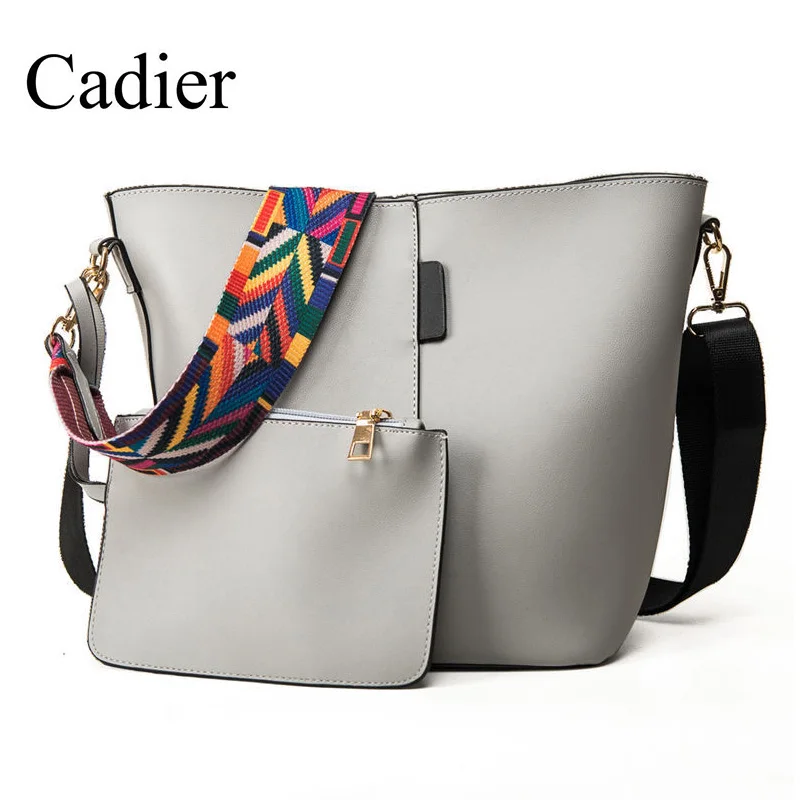 Мода Ведро Женщины Плече Сумки Красочные Ремень Композитный Сумка Креста Тела