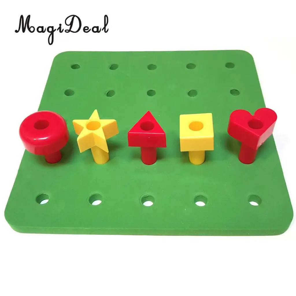 MagiDeal пластик Сортировка Pegboard дорожные игрушки дети ребенок играть 30 колышков