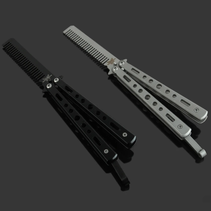 Складная расческа из нержавеющей стали для парикмахеров|Расчески| |