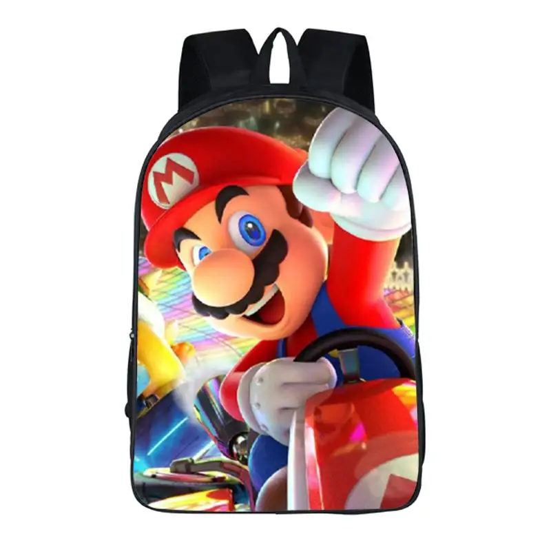 Mario 19 16 дюймов Марио Соник бум Hedgehogs Детский рюкзак для мальчиков и девочек школьные сумки повседневные Детские рюкзаки Mochila - Цвет: Mario 19