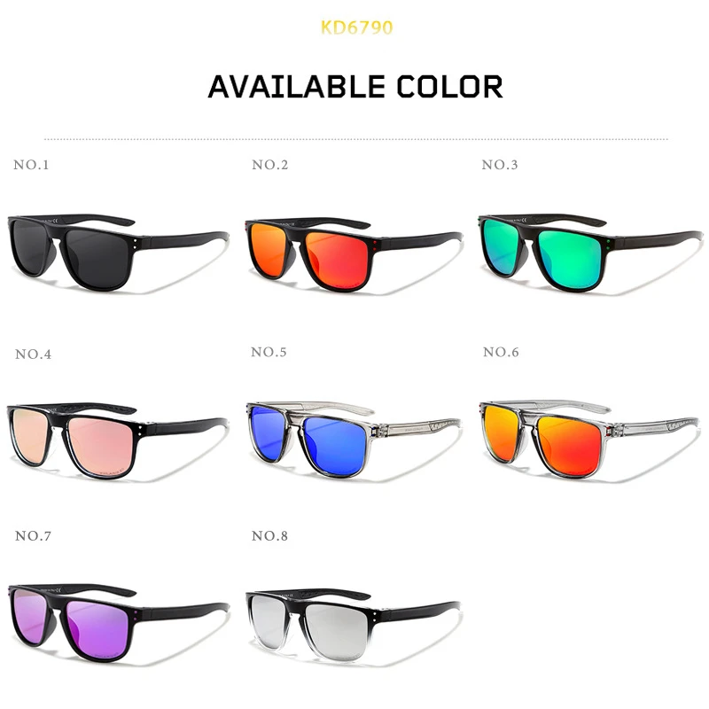 Мужские классические солнцезащитные очки KDEAM поляризационные спортивные