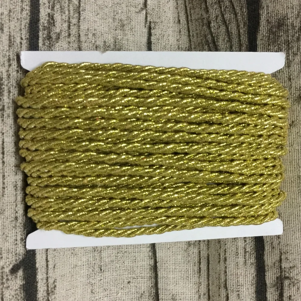 Zerzemoy DIY Cord украшения Findings 3 мм однотонный плетеных шнура декоративная витая