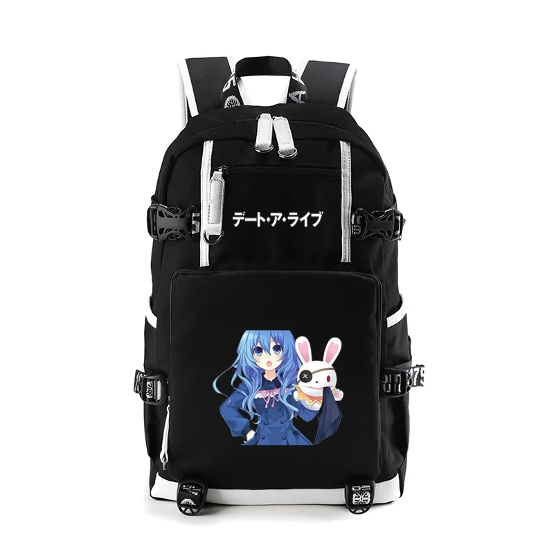 Date a live рюкзак унисекс Новые рюкзаки холщовый рюкзак с отражающими вставками аниме-рюкзак - Цвет: 6