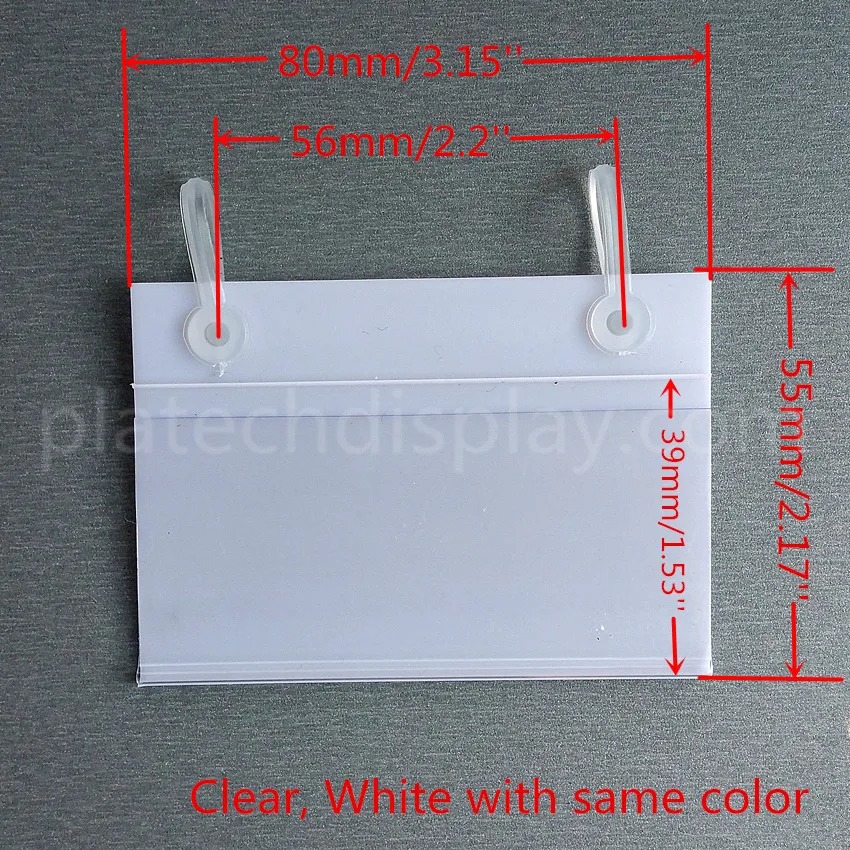 80x55 мм ПВХ пластиковые держатели для ценников этикеток карт рекламные зажимы