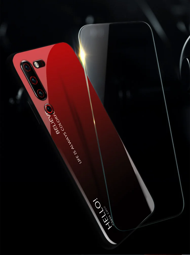 Для lenovo Z6 Pro чехол для крышки корпуса градиент цветное защитное закаленное Стекло