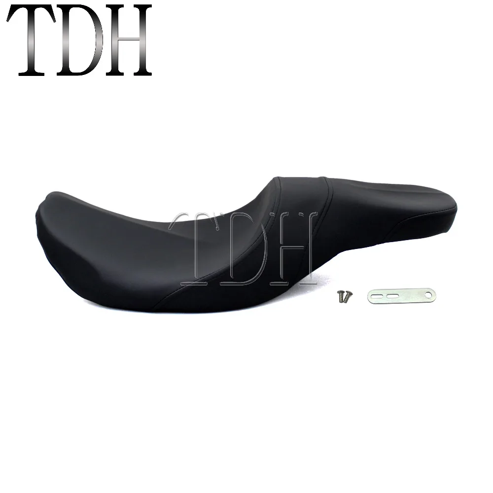 Black Motorcycle 2 Up Passenger Seat Stretched Cushion Covers For Harley Touring Electra Glide Road King Street Glide|Накладки и