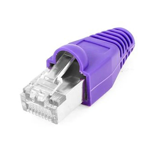 YOC-10Pcs металлический Экранированный 8P8C RJ45 разъем сетевые разъемы w сапоги крышка