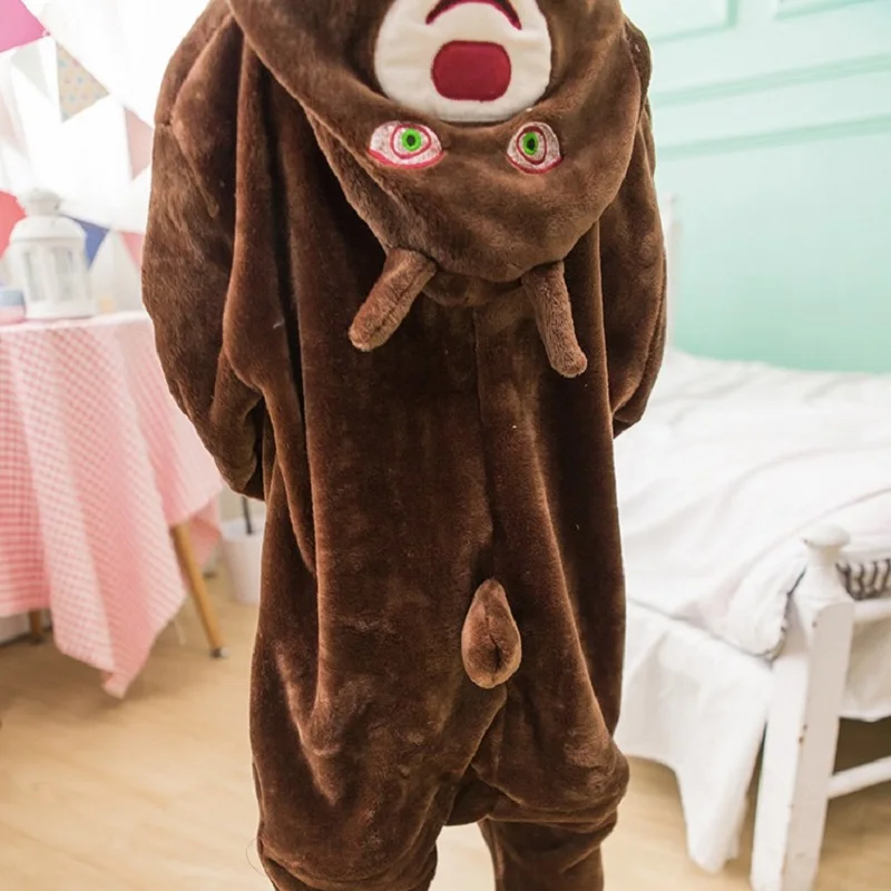 Пижама детская фланелевая в виде медведя унисекс|cosplay costume|baby cosplay costumesbaby |