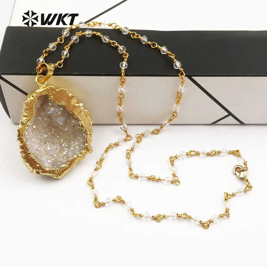 WT-N1133 Новые поступления! Красивые женские ожерелье из натурального камня разные