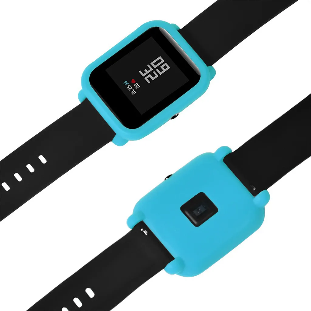 Стильный мягкий чехол из ТПУ + Защитная пленка для экрана Amazfit Huami Bip Younth Watch с