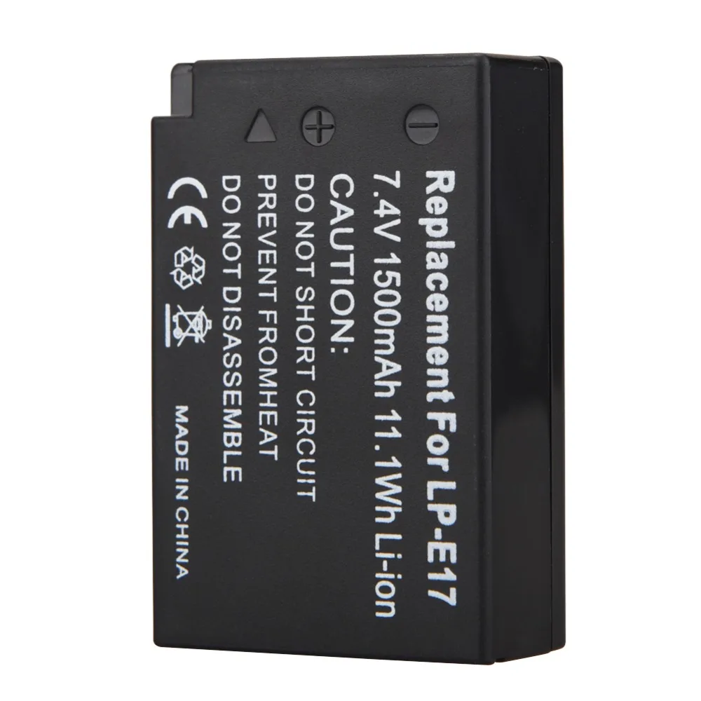 2x1500 mAh LP E17 LPE17 батарея камеры + USB зарядное устройство для Canon EOS M3 M5 750D 760D T6i T6s 8000D Kiss
