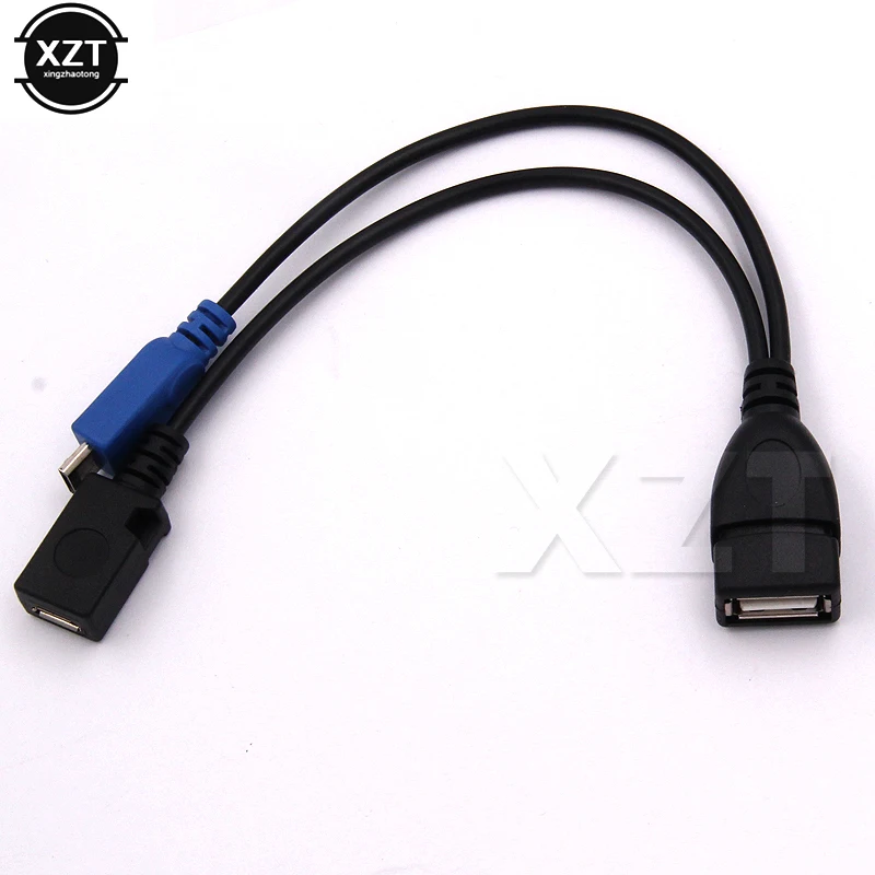 Новейший 10 шт./лот micro USB OTG Дата кабель с портом питания turn материнский для