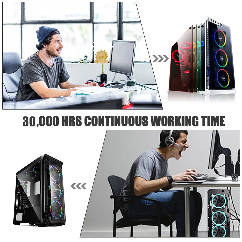 Чехол для компьютера Aigo darkFlash DR12 охлаждающий вентилятор ПК двойная аура RGB 120 мм