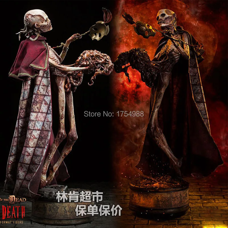 Хэллоуин искусственная красная череп смерти ужасная статуя для двора пасхальное