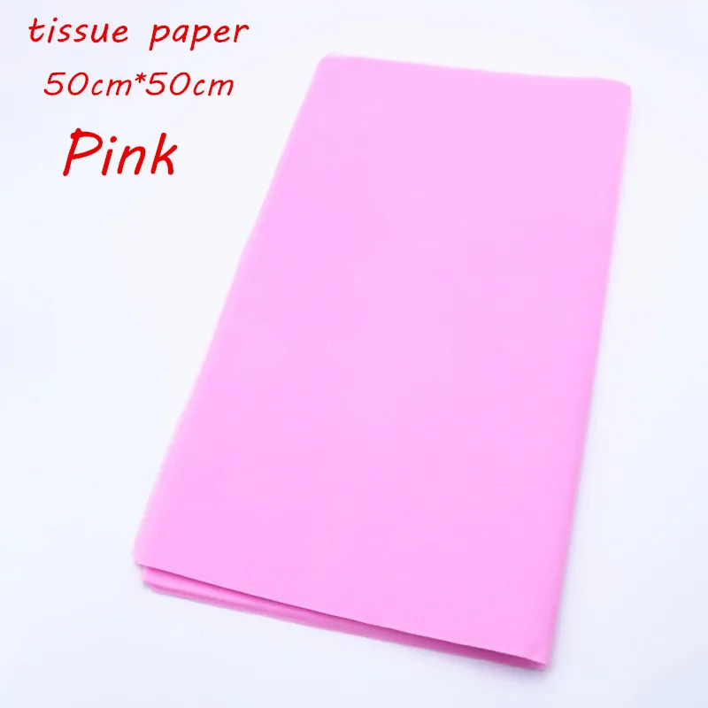 Pink 38 шт./пакет 50x50 см подарочная упаковка ремесло ткани Бумага Цветок Оберточной Бумага рулон футболка с изображением бутылки вина обувь Костюмы упаковочная упаковка - Цвет: Pink