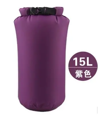 15l-purple Luckstone 8L 15L ультралегкий Водонепроницаемый Открытый сухой сумки Красочные Складные портативные мешки для кемпинга Пешие прогулки спасательный жилет - Цвет: 15l-purple
