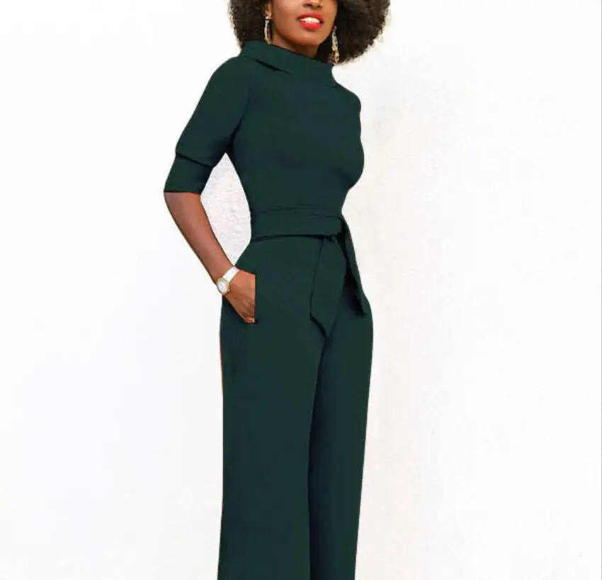 Осень 2018 популярные модели комбинезон с пятиконечным рукавом и воротником