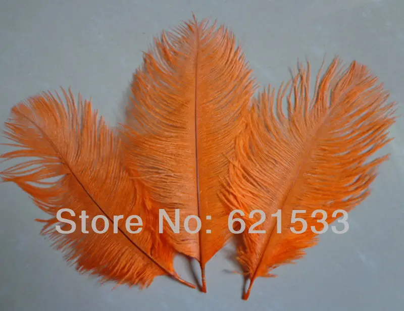 

Beautiful!100Pcs/Lot Quality Orange Colour Ostrich Feathers Centerpieces 6-8 inch 15-20 CM