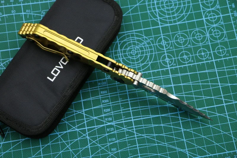 LOVOCOO складной нож для ежедневного использования D2 сталь TC4 titanium ручка кухонный