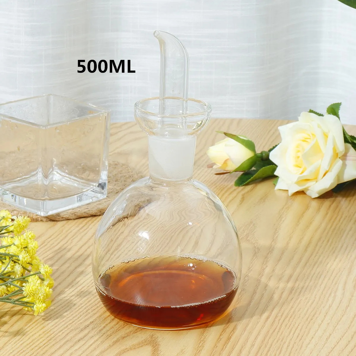 TypeB 500ML Соусники для приготовления оливкового масла, распылитель, Диспенсер, бутылка для масла, распылитель, банка для масла, горшок, инструмент для кухни, кондитерские инструменты - Цвет: TypeB 500ML