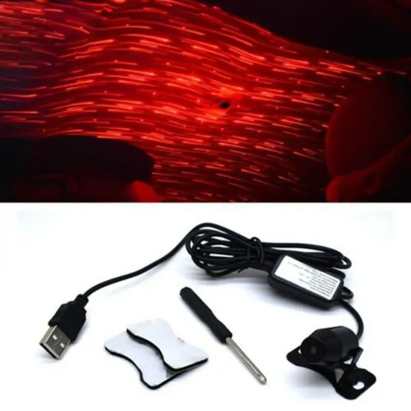 Constant Meteor Mode USB СВЕТОДИОДНЫЙ светильник для автомобиля атмосферная звезда DJ RGB Красочный музыкальный звуковой светильник интерьерный декоративный светильник - Испускаемый цвет: Constant Meteor Mode