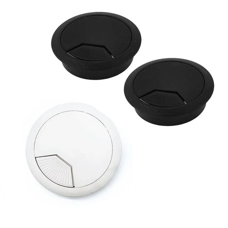 

10PCS/LOT 60mm 53mm 50mm Computer Desk Table Grommet Cable Port Wire Hole Cover