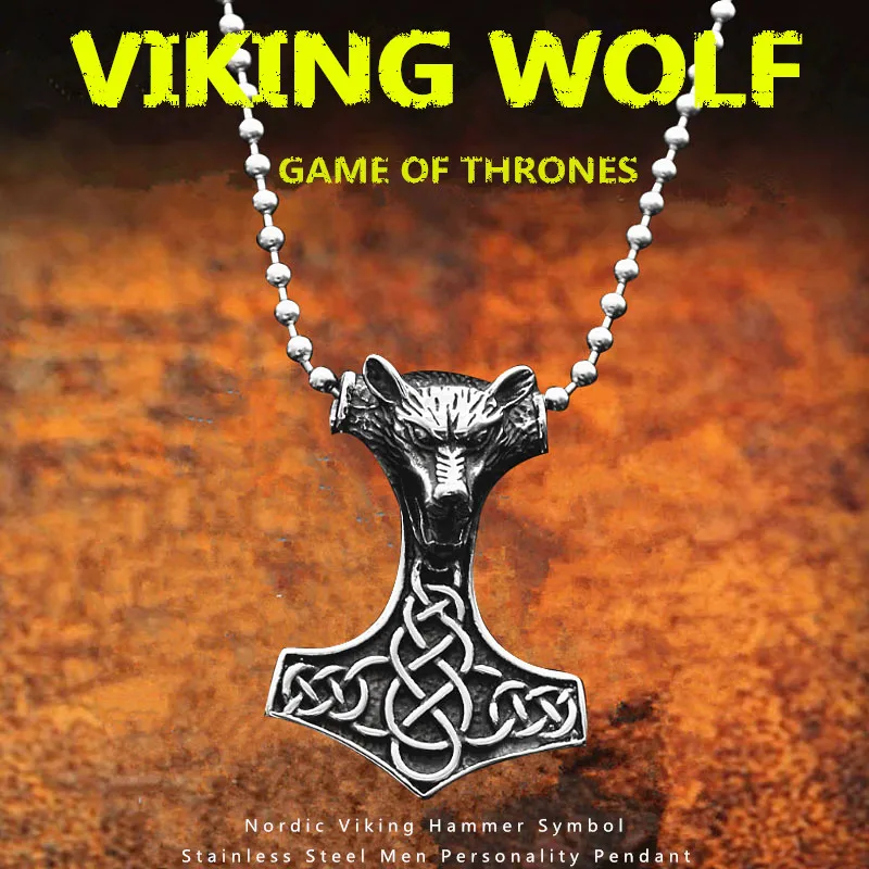 KLDY скандинавский Викинг подвеска в виде волчьей головы ожерелье 316L из