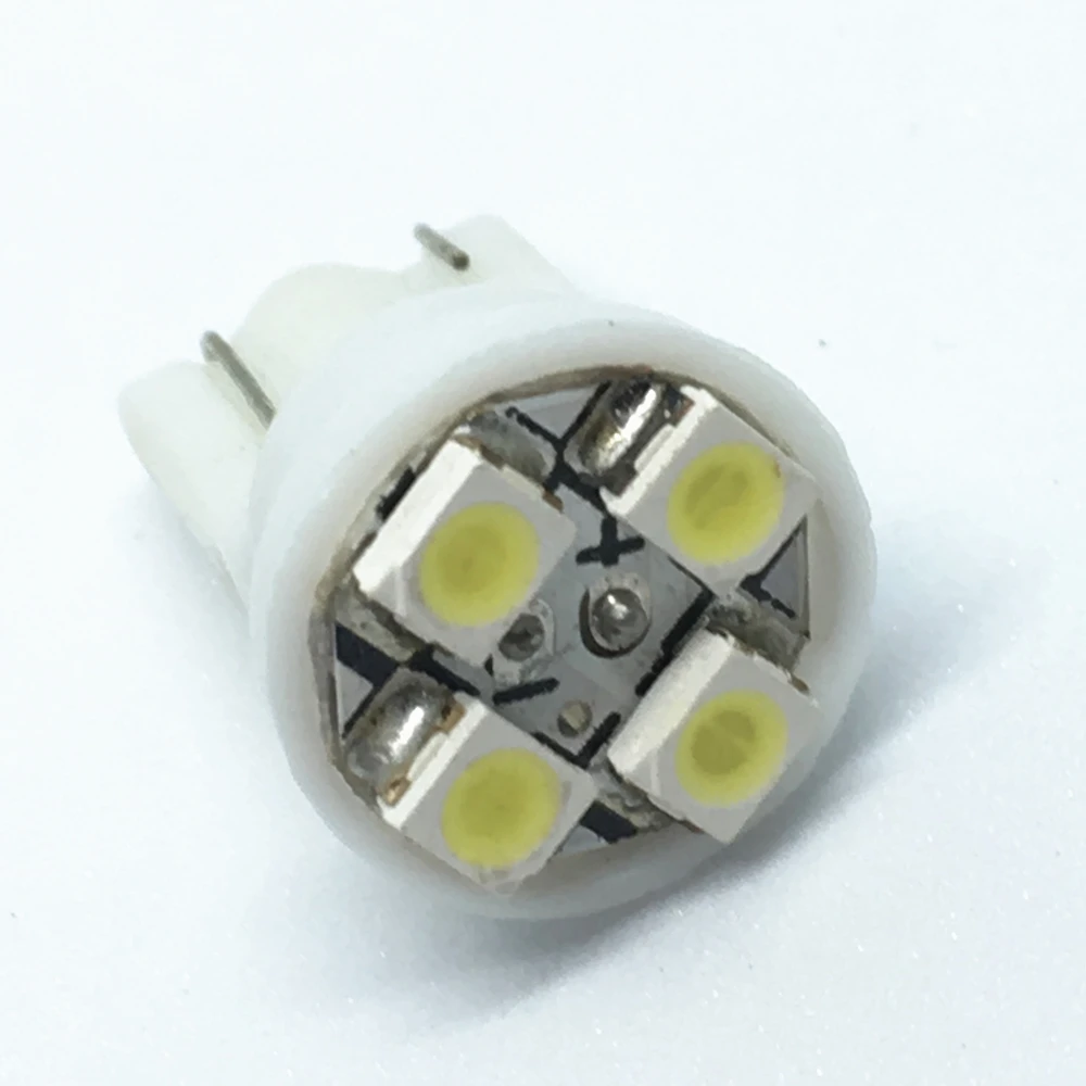 Светодиодсветодиодный лампа T10 194 W5W 4 светодиодный 3020 smd белая для чтения лампы