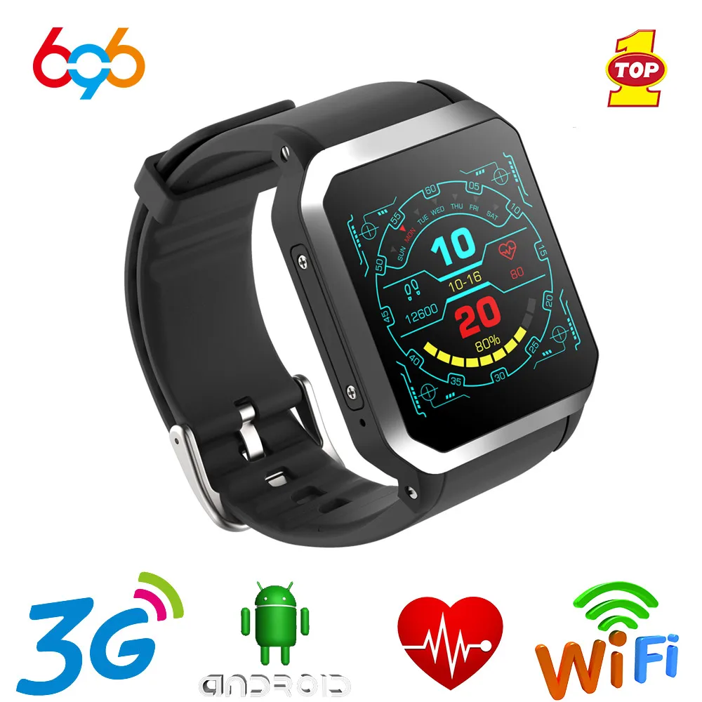 696 KW06 Смарт часы монитор сердечного ритма Будильник Bluetooth GPS SIM спортивные Android
