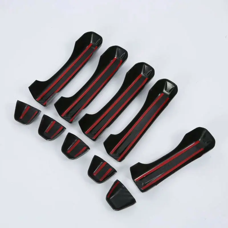 Новый углеродное волокно вид дверные ручки крышки отделка 10 шт. для Jeep Wrangler JL 2018