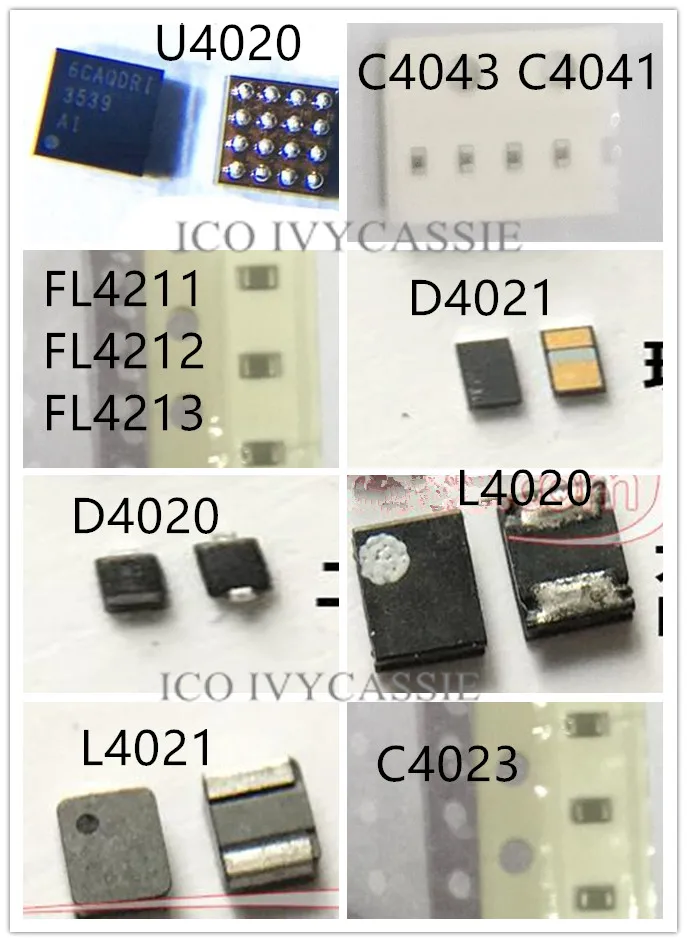 Для iPhone 6S комплект подсветки U4020 IC + катушка L4020 4021 диод D4020 конденсатор C4023 4041