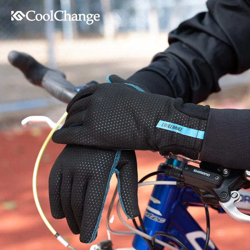 Велосипедные перчатки CoolChange зимние спортивные водонепроницаемые теплые
