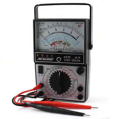 Черный пластиковый корпус AC DC Вольт Ом батарея тестирование аналоговый