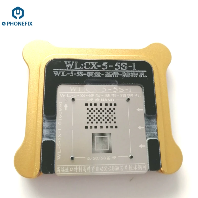 PHONEFIX WL BGA трафарет NAND Flash Baseband прецизионное отверстие ЦП жестяная сеть с магнитным
