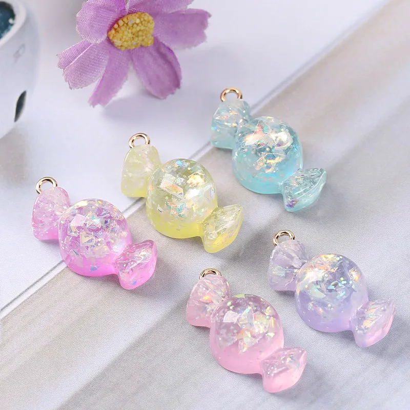 Подвески в виде конфет из смолы 20 шт. 12*23 мм candy charms resin charmscharm necklace | Шармы -32809090864