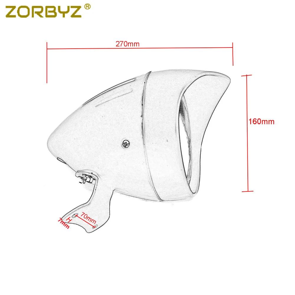 Черная/хромированная металлическая фара ZORBYZ для мотоцикла Honda Magna 750 Shadow 600 1100 VT750