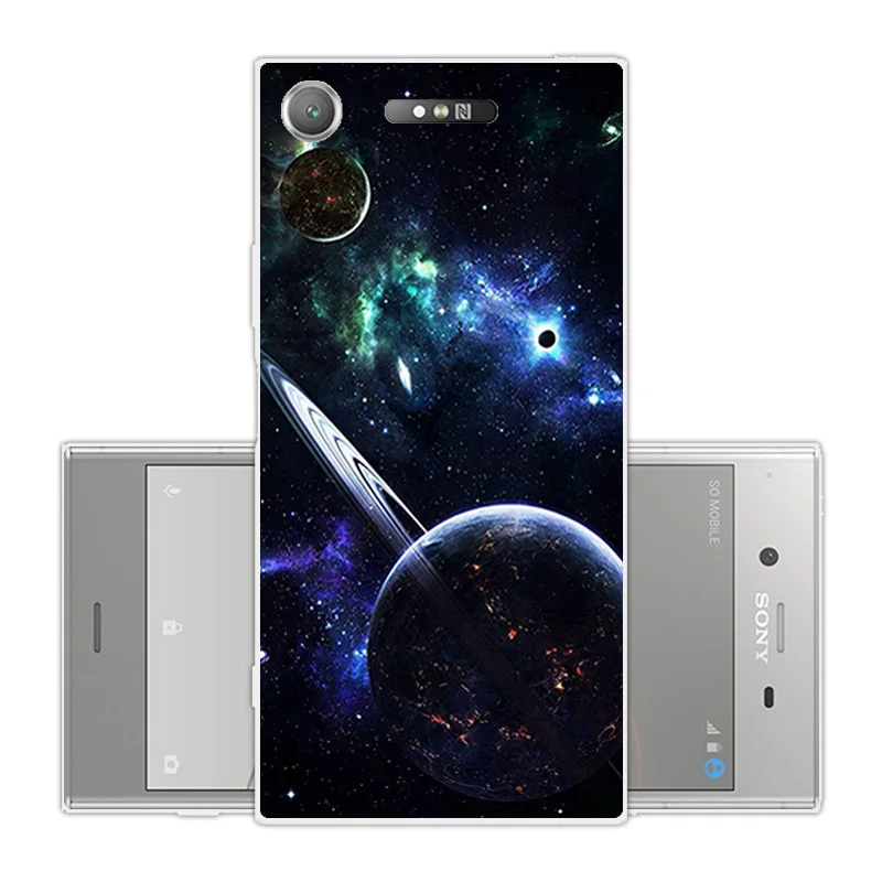 Для Sony Xperia XZ1 5 2 дюйма Мягкие силиконовые чехлы задняя крышка для телефона