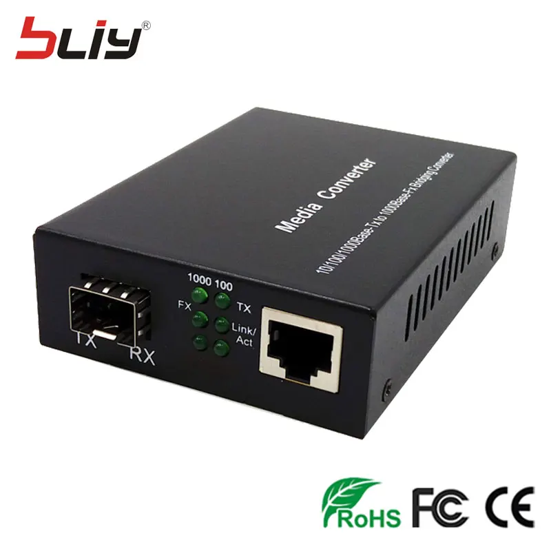 Sfp волокно в rj45 конвертер гигабитный SFP GPON/OLT медиаконвертер 1000 Мбит/с медиаконвертер трансивер fibra оптика переключатель