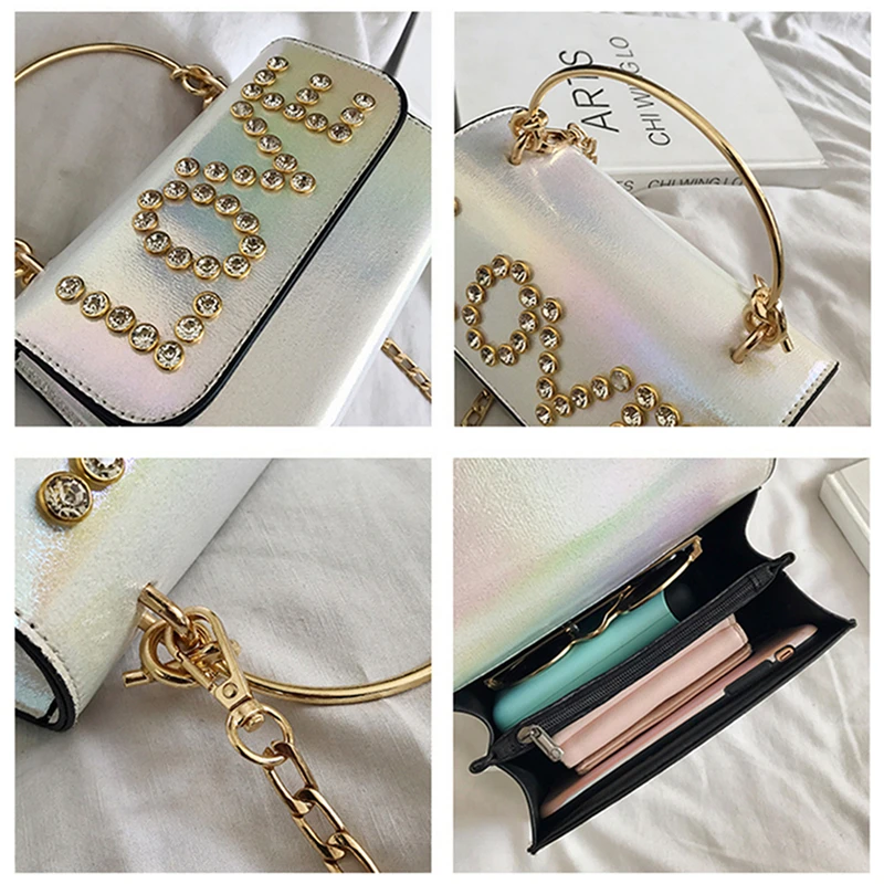 Модная женская брендовая дизайнерская маленькая квадратная сумка на плечо со