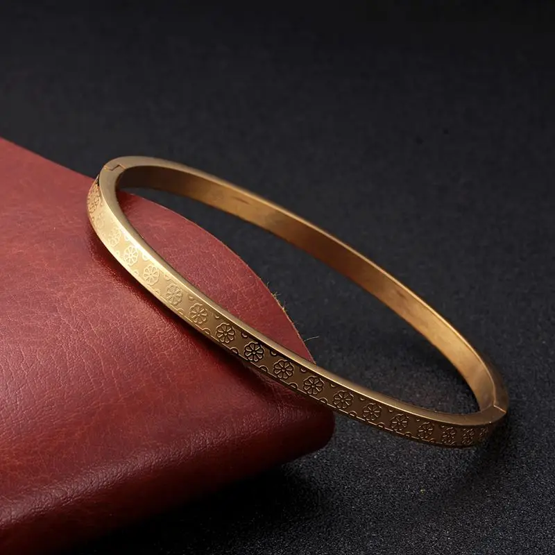 gold style 9 Браслет-манжета из нержавеющей стали для женщин с золотыми цифрами и кристаллами CZ браслет Pulseira Lover's Jewelry Bijoux - Окраска металла: gold style 9
