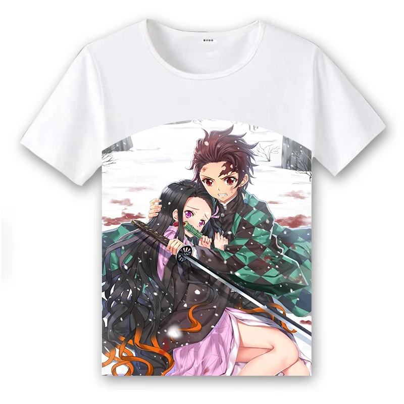 5 Футболка унисекс в японском стиле с героями аниме «Demon Slayer Kimetsu no Yaiba Tanjirou Kamado Nezuko Kamado»; костюм для косплея; летняя футболка; Повседневный Топ - Цвет: 5
