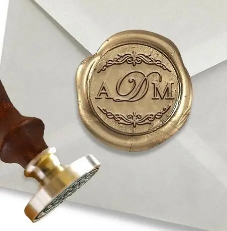Персонализированная Монограмма 3-начальная индивидуальная восковая печать 1