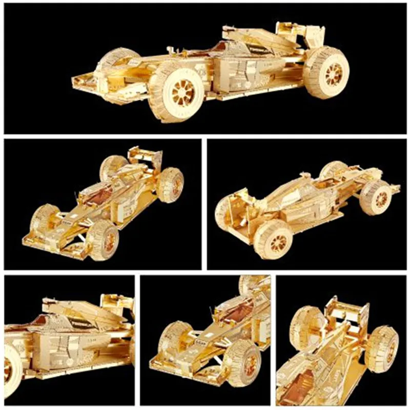 PieceCool 2 вида цветов гоночного автомобиля 3D лазерной резки металла головоломки DIY